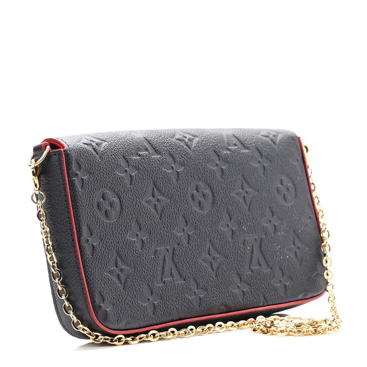 Empreinte Pochette Felicie Chain Wallet Marine Rouge