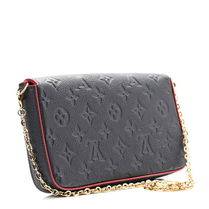 Louis Vuitton Empreinte Pochette Felicie Chain Wallet Marine Rouge 4 of 10