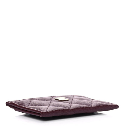 Chanel Caviar Quilted Card Holder Burgundy 3 of 4