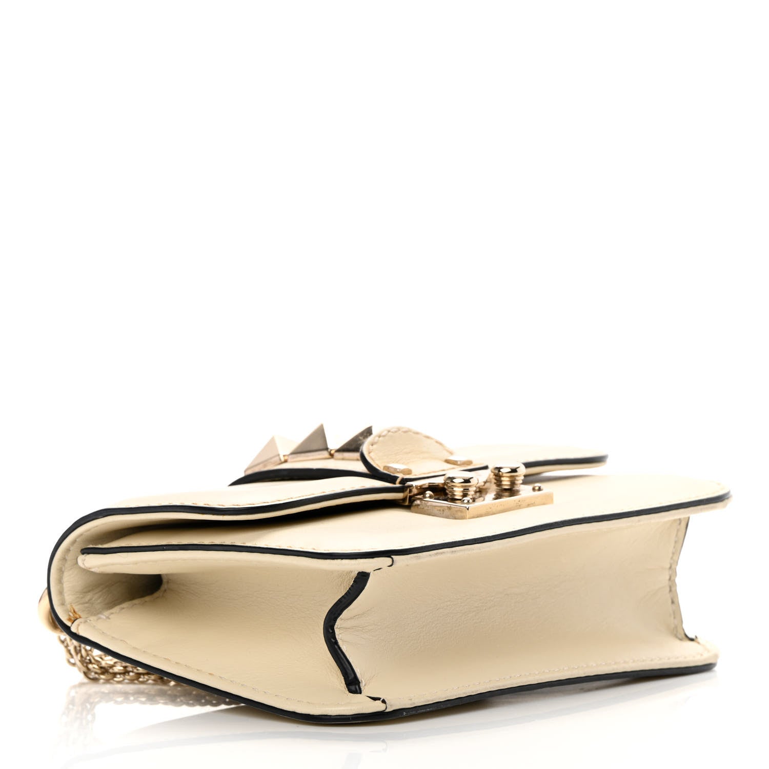 Valentino Garavani Vitello Mini Glam Lock Rockstud Flap White 4 of 18