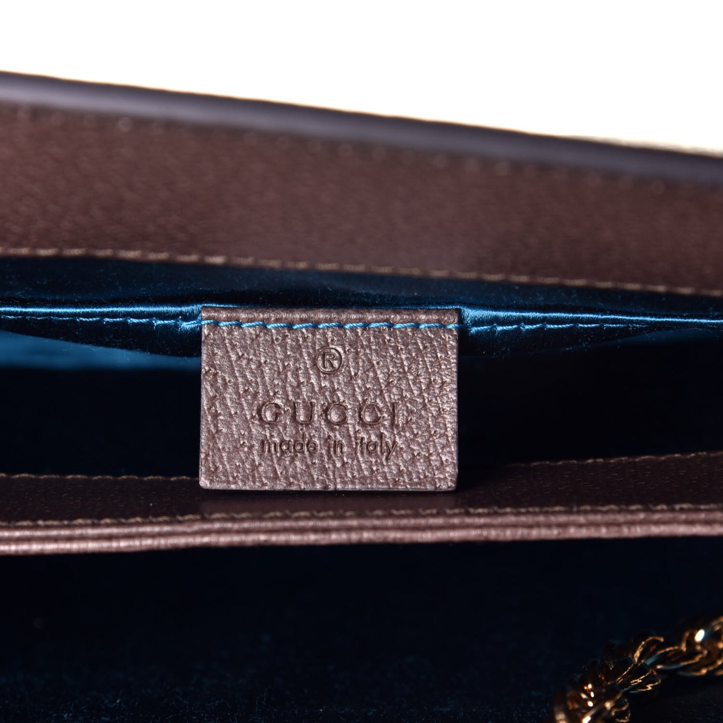 GG Supreme Monogram Web Small Ophidia Chain Shoulder Bag Brown