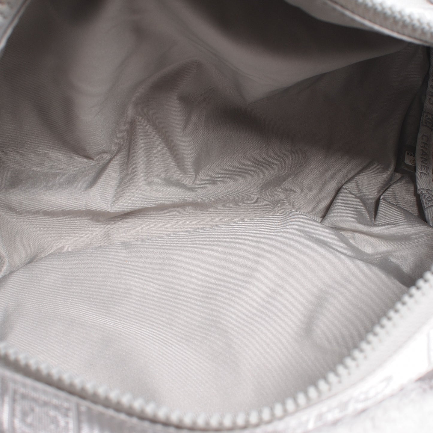 Rabbit Fur Sport Shoulder Bag Grey