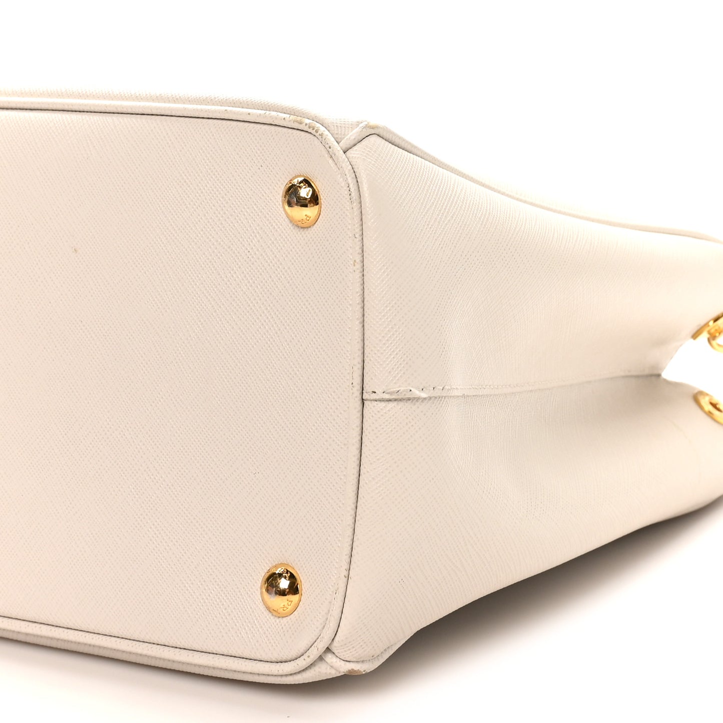 Saffiano Lux Medium Galleria Double Zip Tote Talco
