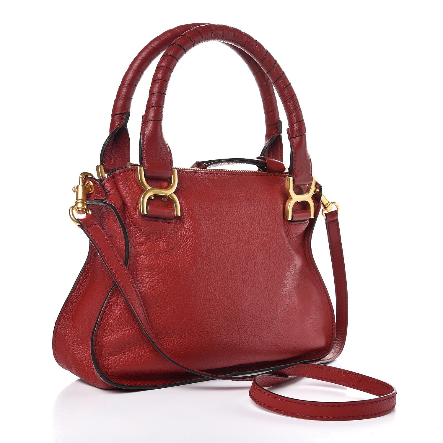 Chloe Calfskin Small Marcie Satchel Red 4 of 8