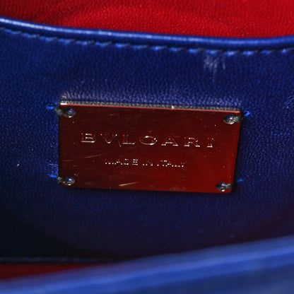 Bulgari Calfskin Quilted Serpenti Forever Shoulder Bag Navy 6 of 8