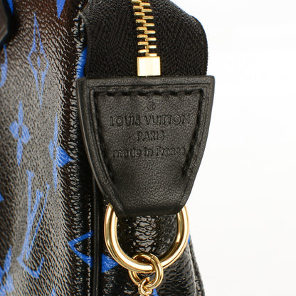 Louis Vuitton Colored Monogram Mini Pochette Accessories Blue Black 6 of 7