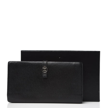 Chanel Grained Calfskin CC Button Wallet Black 12 of 12
