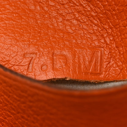 Hermes Chevre Mysore Post It Notepad Holder PM Orange 6 of 7