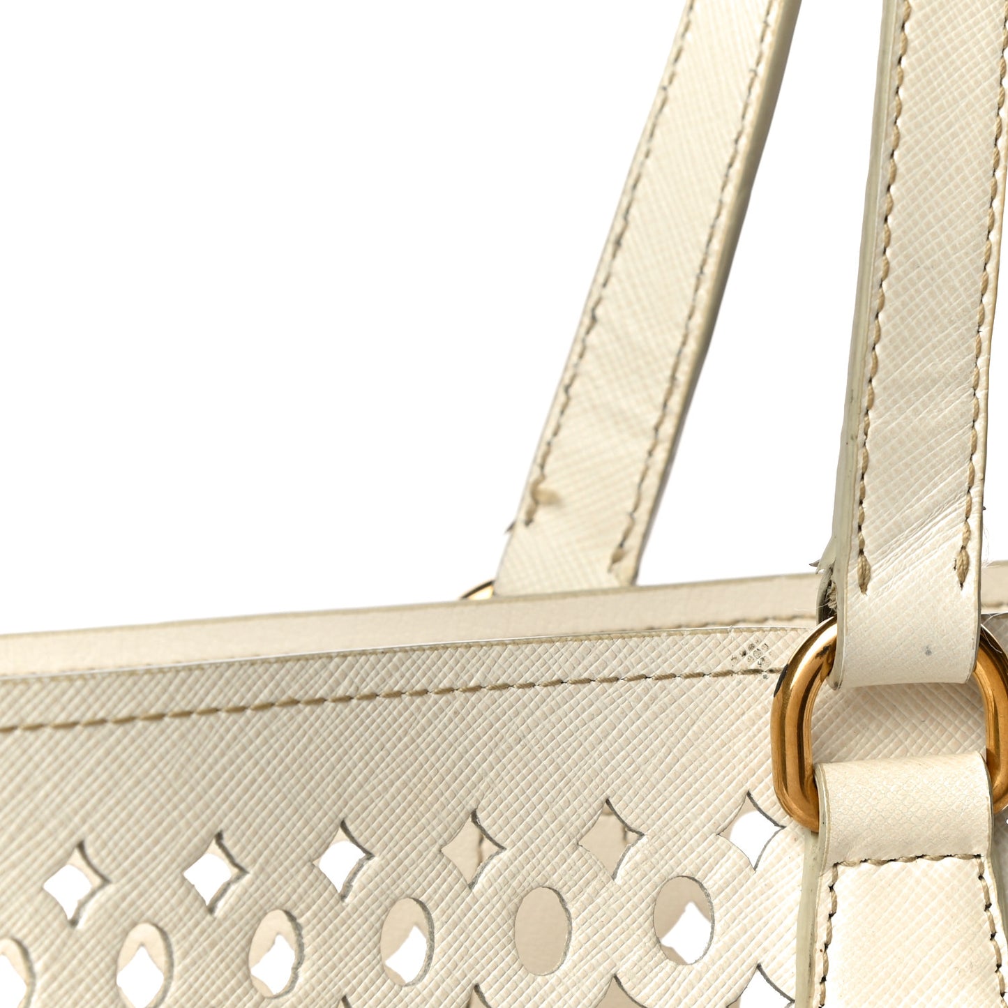 Saffiano Perforated Tote Talco