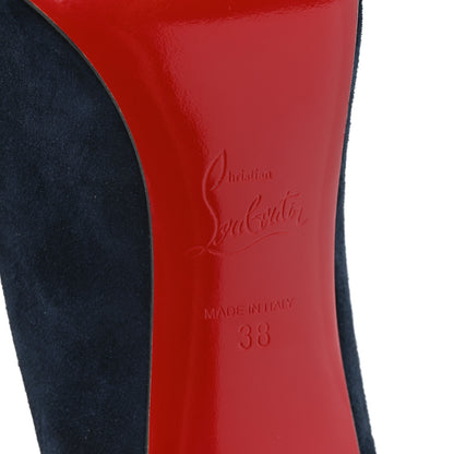 Christian Louboutin Veau Velours So Kate 85 Pumps 38 Navy 7 of 8
