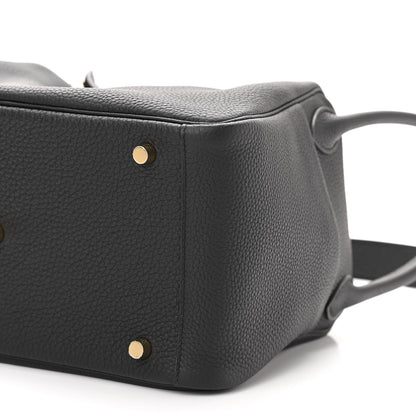 Hermes Taurillon Clemence Lindy 30 Black 10 of 11