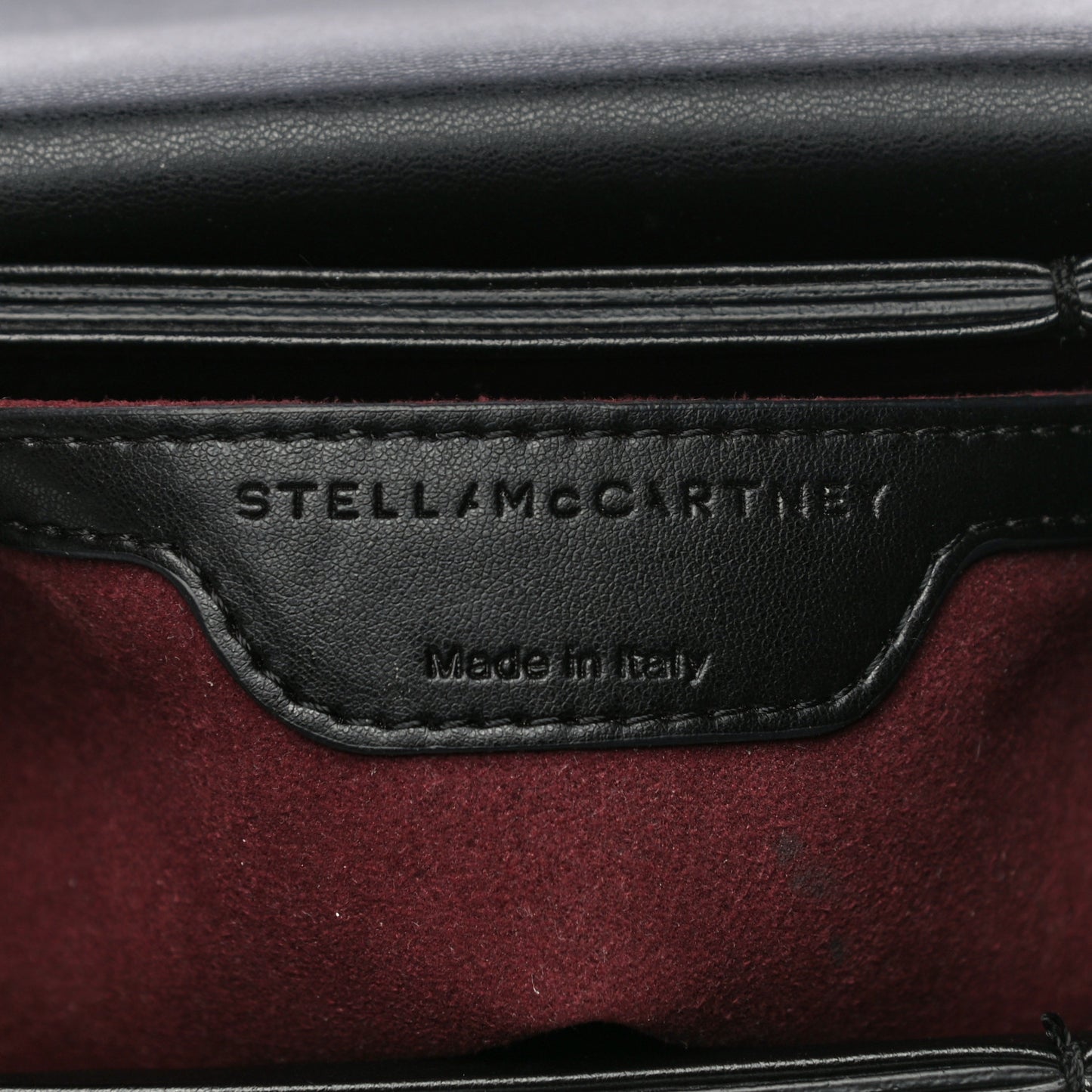 Velvet Effect Medium Falabella Box Shoulder Bag Black