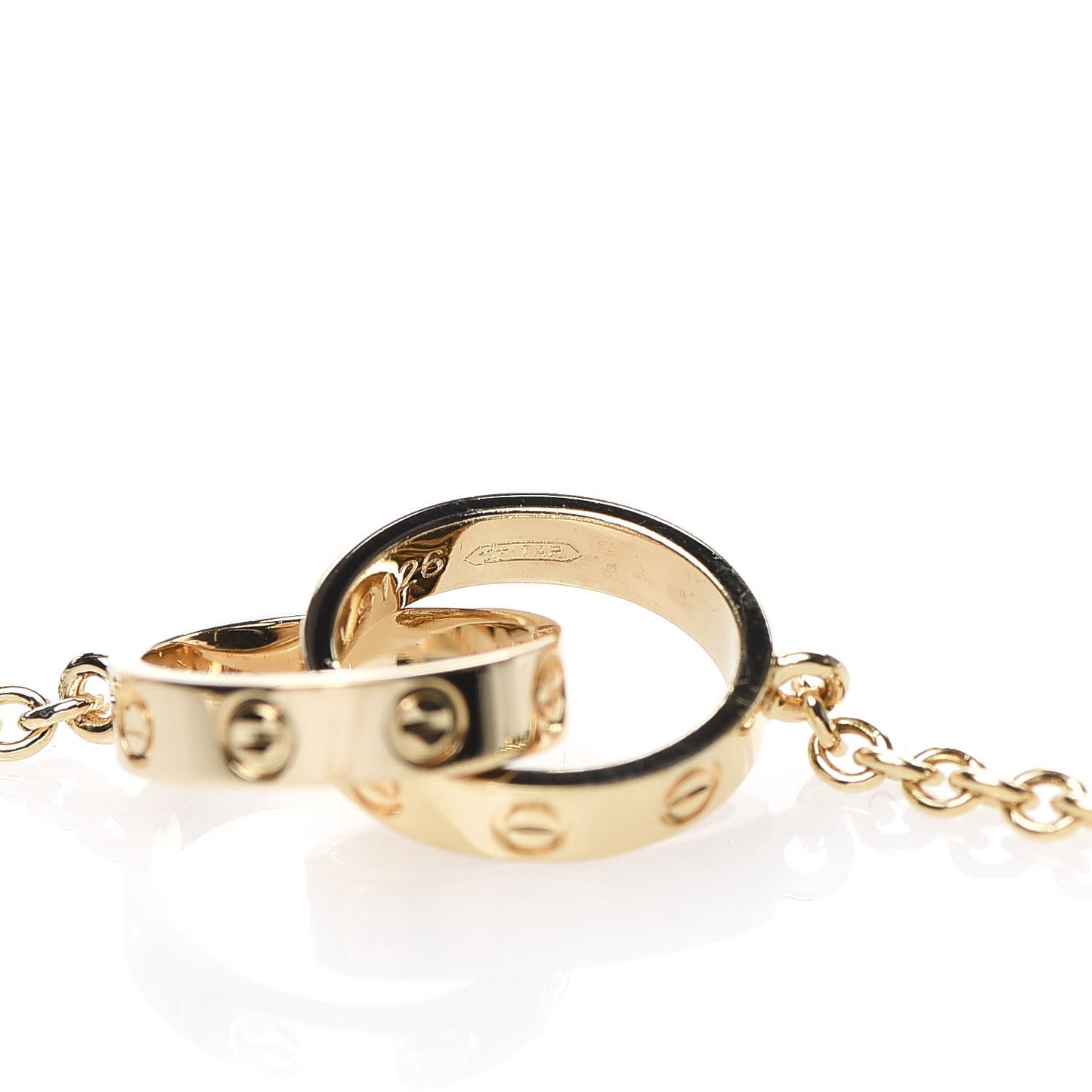 18K Yellow Gold Interlocking LOVE Necklace
