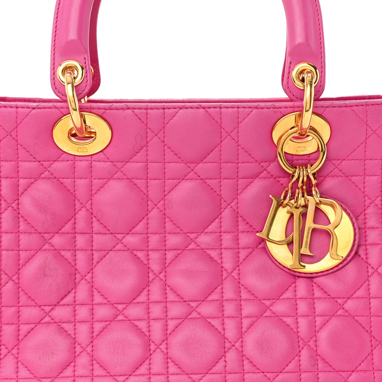 Lambskin Cannage Medium Lady Dior Pink