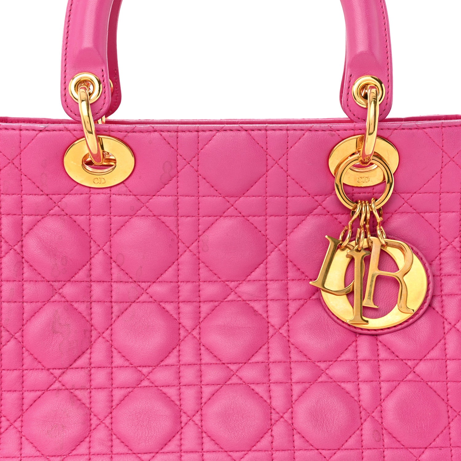 Christian Dior Lambskin Cannage Medium Lady Dior Pink 8 of 30