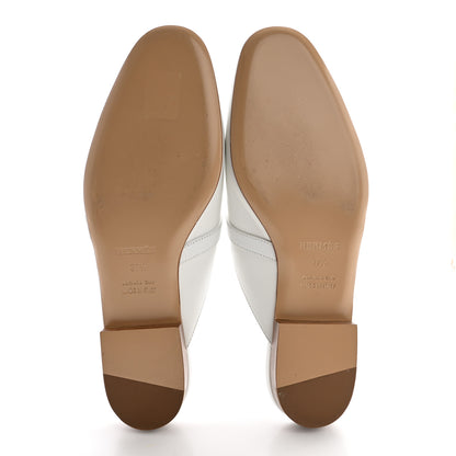 Hermes Calfskin Oz Mules 37.5 White 5 of 11