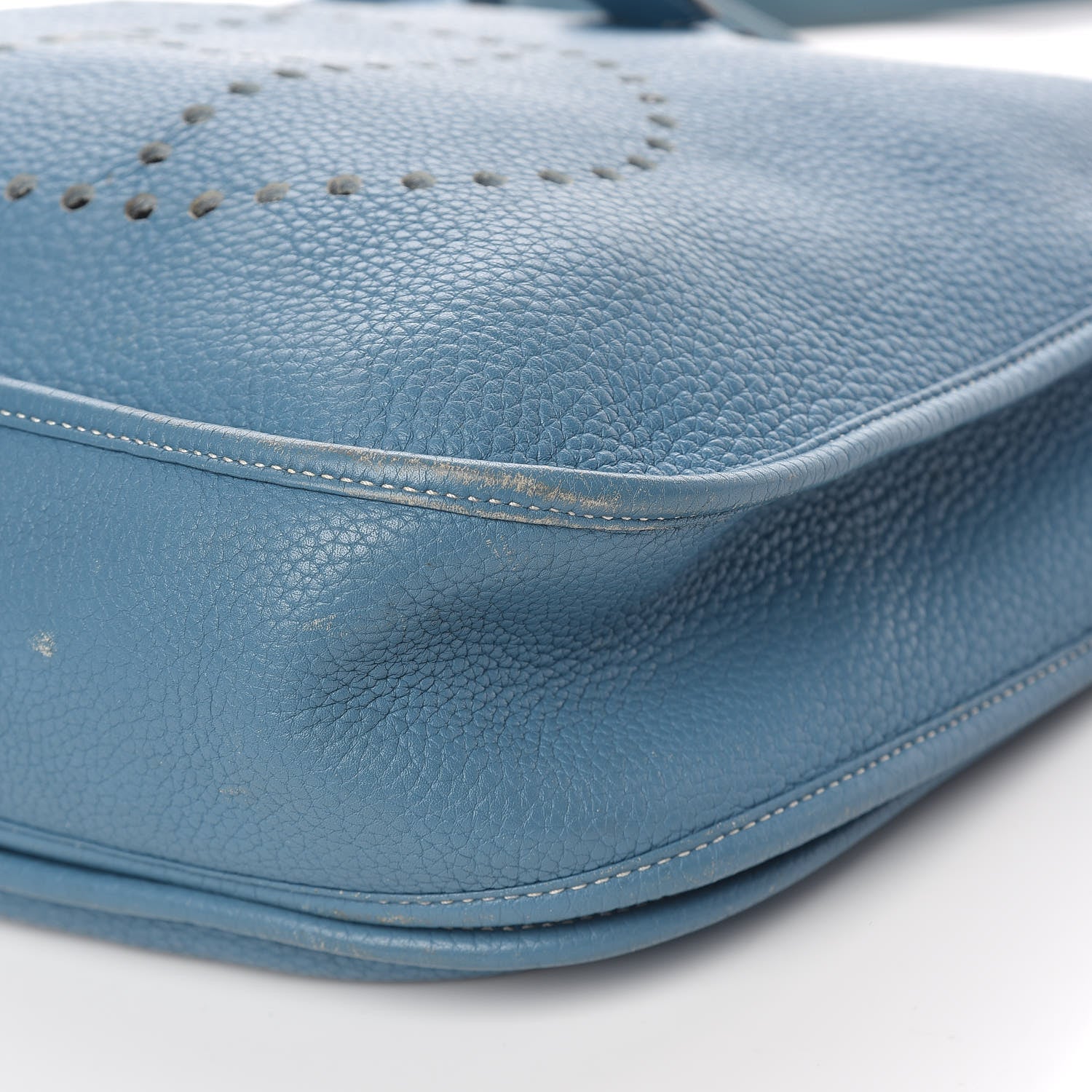 Hermes Taurillon Clemence Evelyne III GM Blue Jean 15 of 15