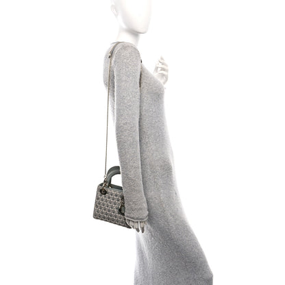 Christian Dior Suede Beaded Ribbon Mini Lady Dior Grey 2 of 10