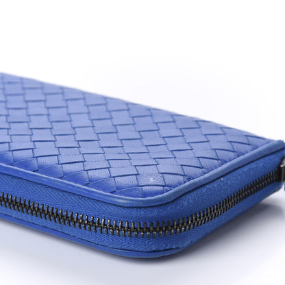 Bottega Veneta Nappa Intrecciato Zip Around Wallet Electrique 9 of 10