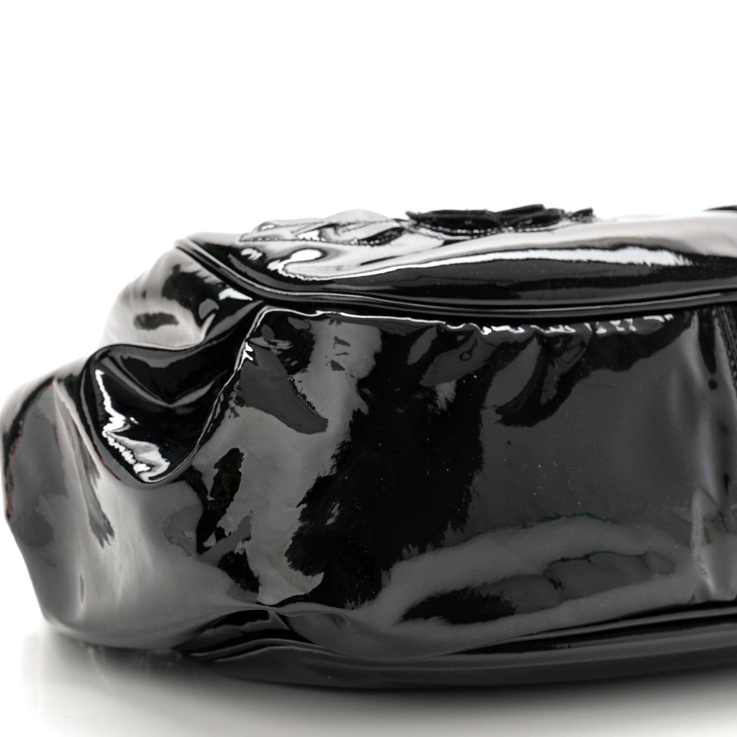 Chanel Patent Camellia Shoulder Bag Black 9 of 11