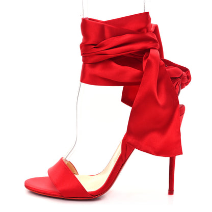 Christian Louboutin Crepe Satin Du Desert 100 Sandal 38 Loubi 1 of 8