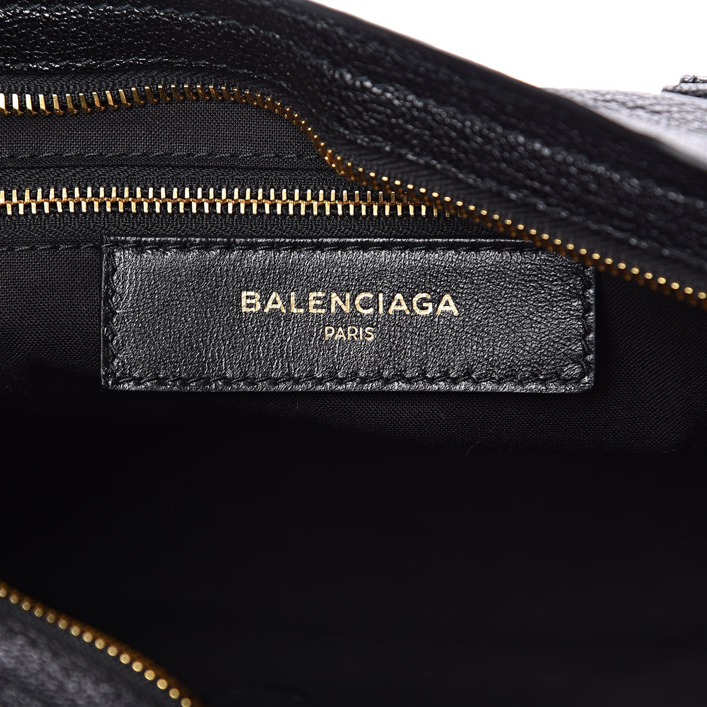 Chevre Gold Metallic Edge Hardware S City Black
