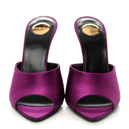 Saint Laurent Satin Goldie Mule Sandal 37 Cyclamen 2 of 8