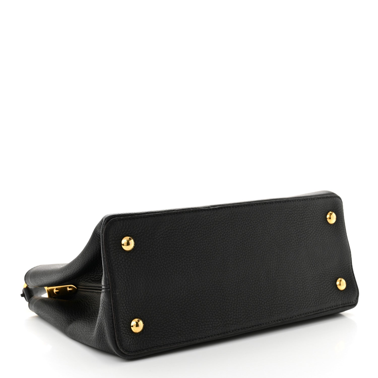 Louis Vuitton Taurillon Capucines MM Black Fuchsia 4 of 9