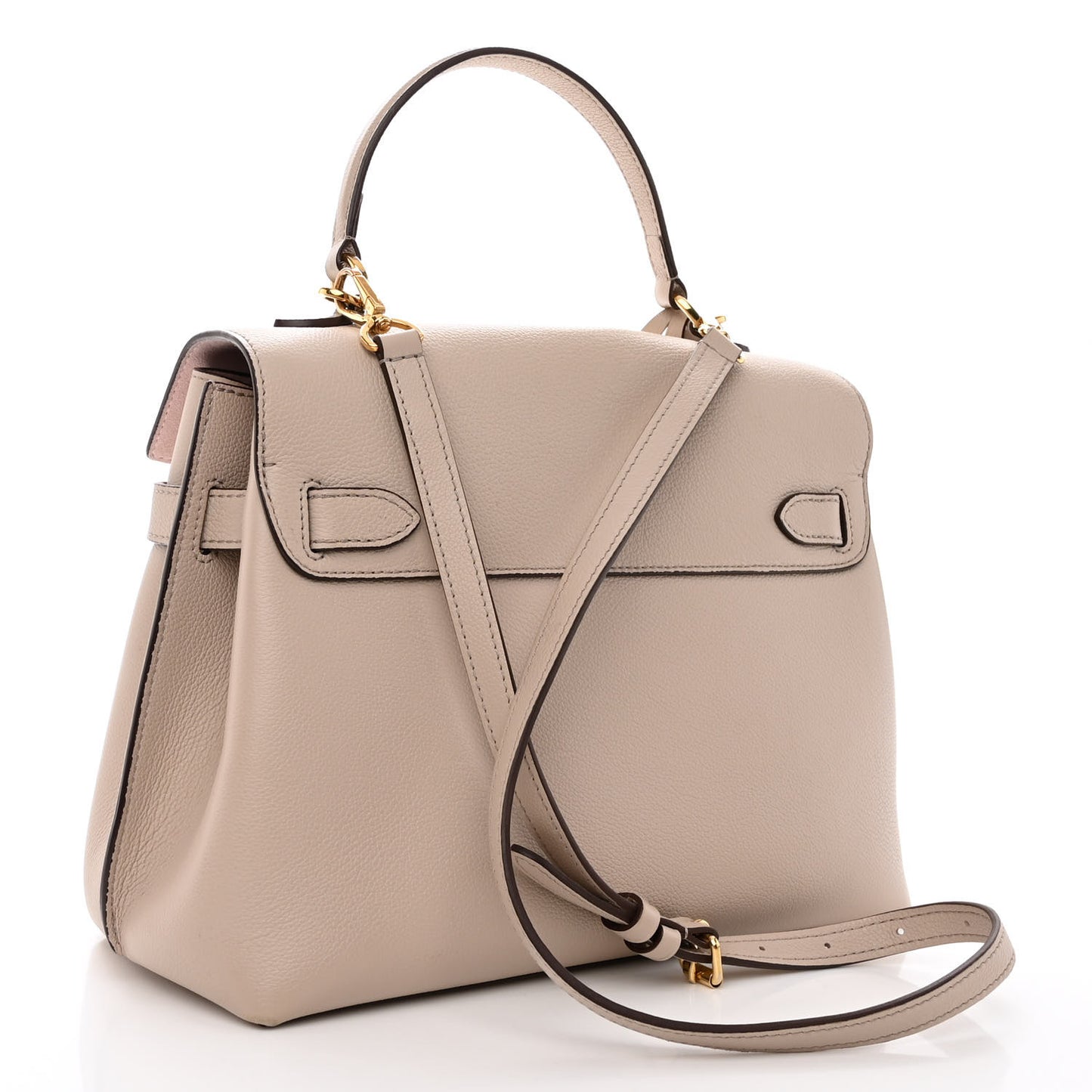 Soft Calfskin Lockme Ever MM Greige