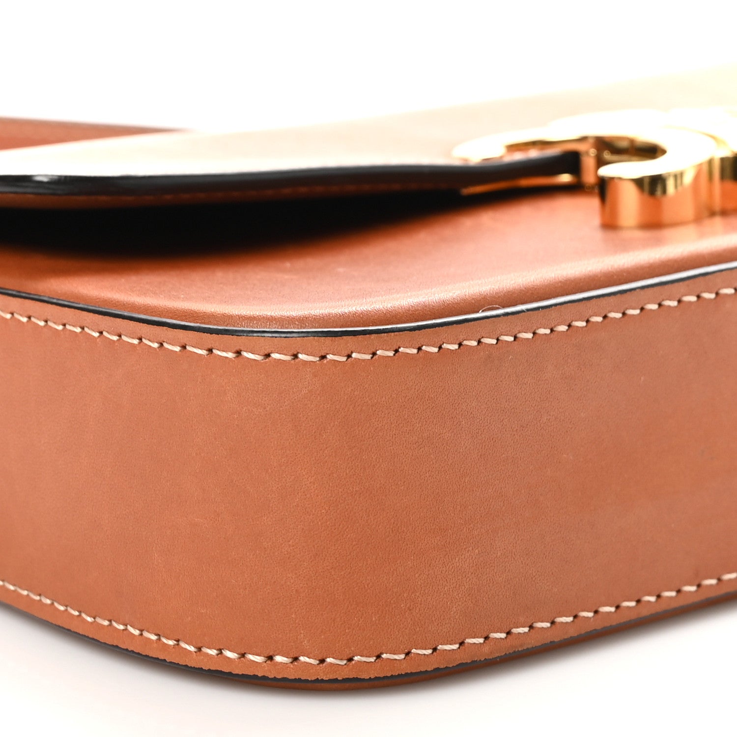 Celine Natural Calfskin Triomphe Shoulder Bag Tan 9 of 11