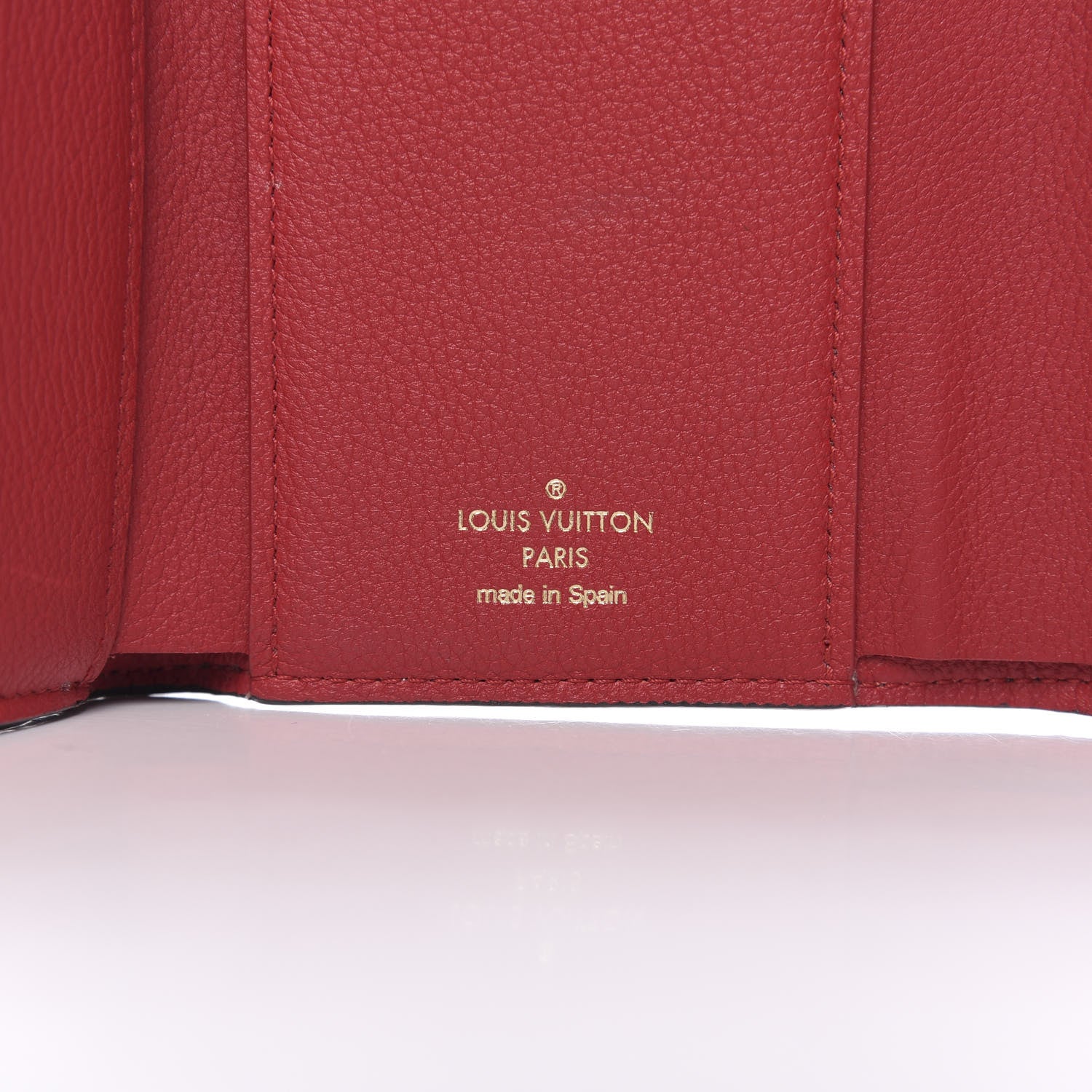 Louis Vuitton Grained Calfskin Monogram Double V Compact Wallet Rubis 6 of 6