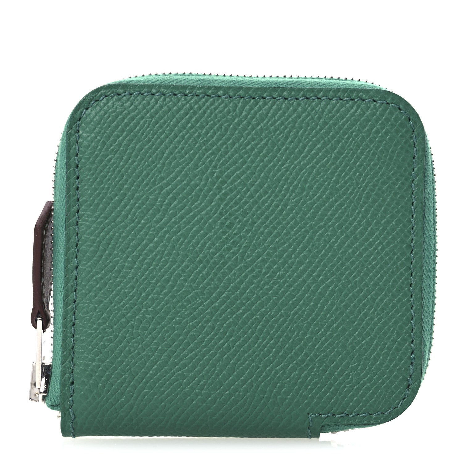 Hermes Epsom Silk'in Coin Purse Vert Jade 1 of 8