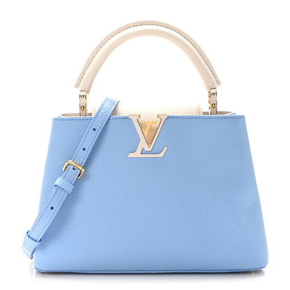 Louis Vuitton Taurillon Capucines BB Bleu de Provence Greige Doux 1 of 8