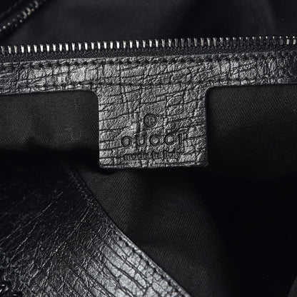 Gucci Monogram Large Horsebit Chain Hobo Black 6 of 13