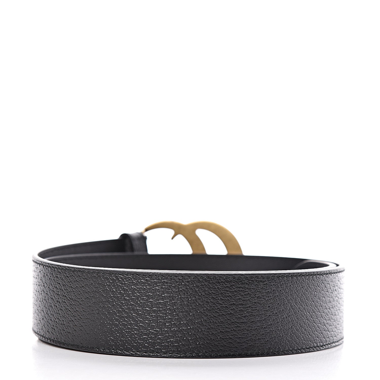 Gucci Textured Calfskin Double G 40mm Belt 80 32 Black 3 of 6