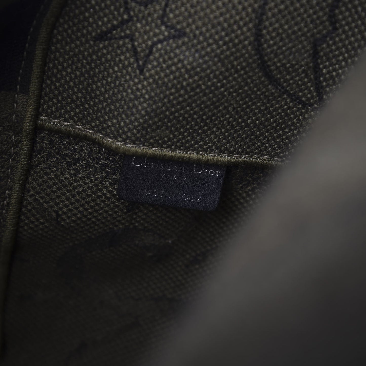 Canvas Embroidered Graffiti Diorcamp Messenger Green Black