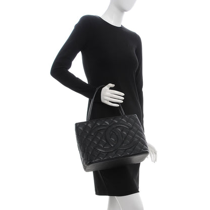 Chanel Caviar Quilted Medallion Tote Black 2 of 10