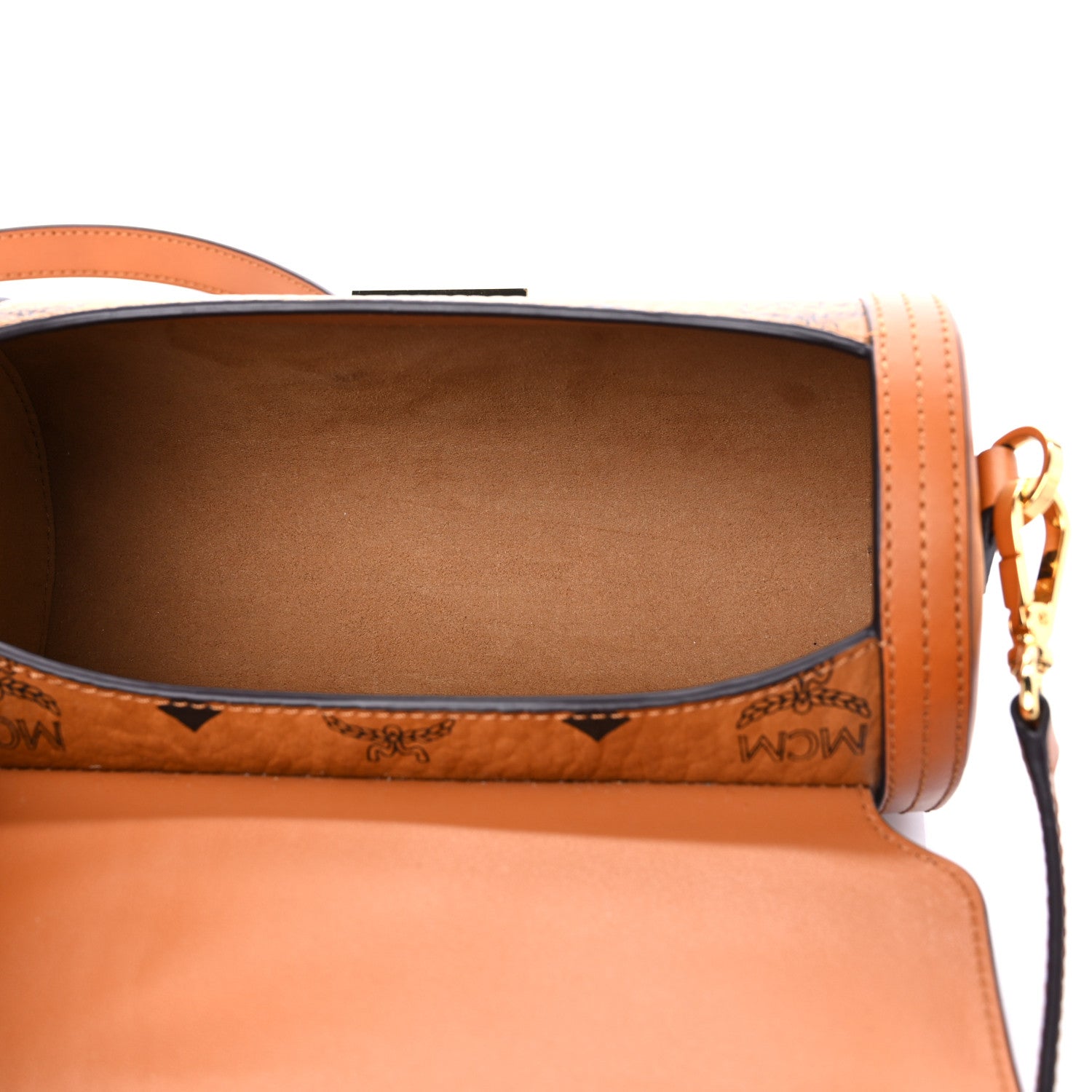 MCM Visetos Small Tracy Crossbody Bag Cognac 4 of 8