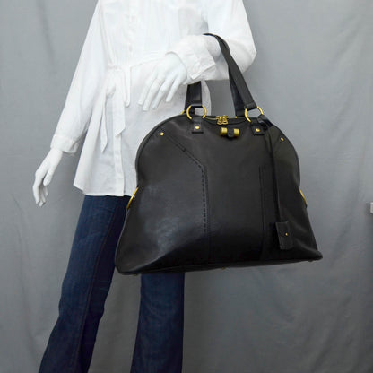 Saint Laurent Leather Oversized Muse Black 2 of 14