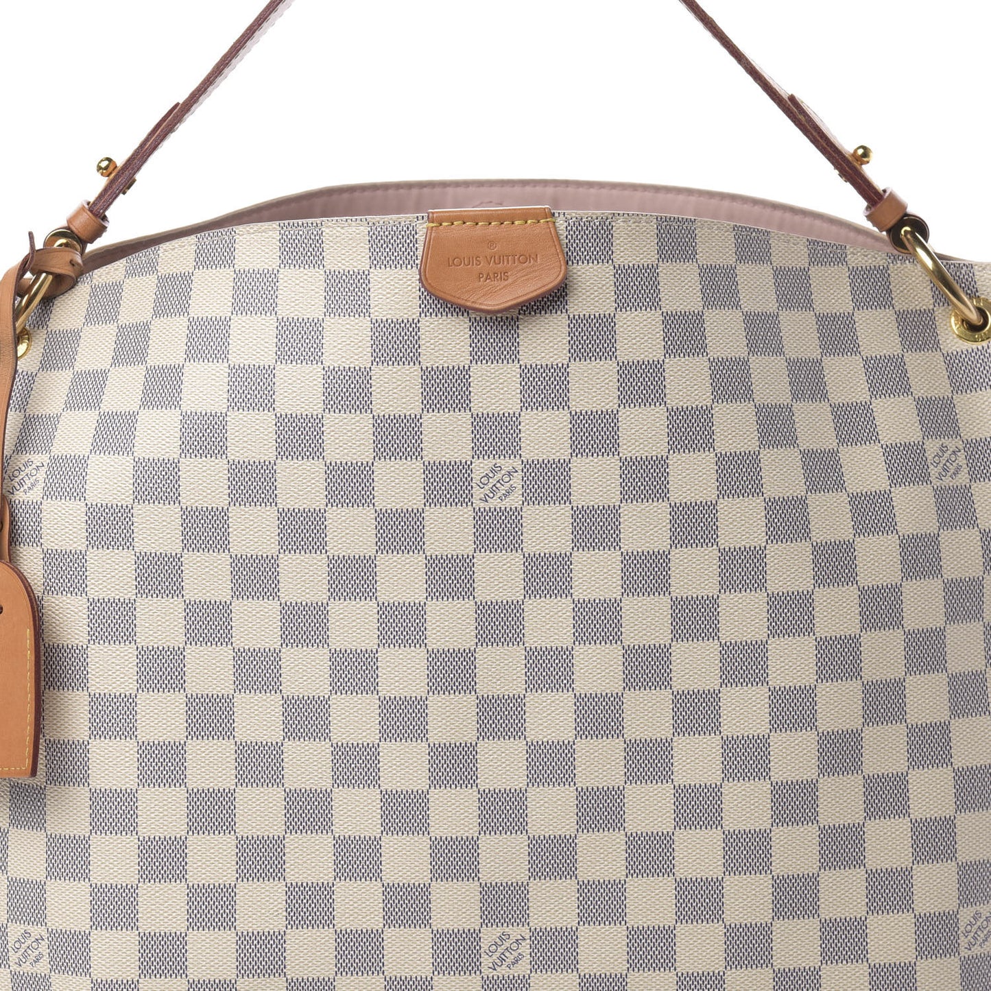 Damier Azur Graceful MM Rose Ballerine