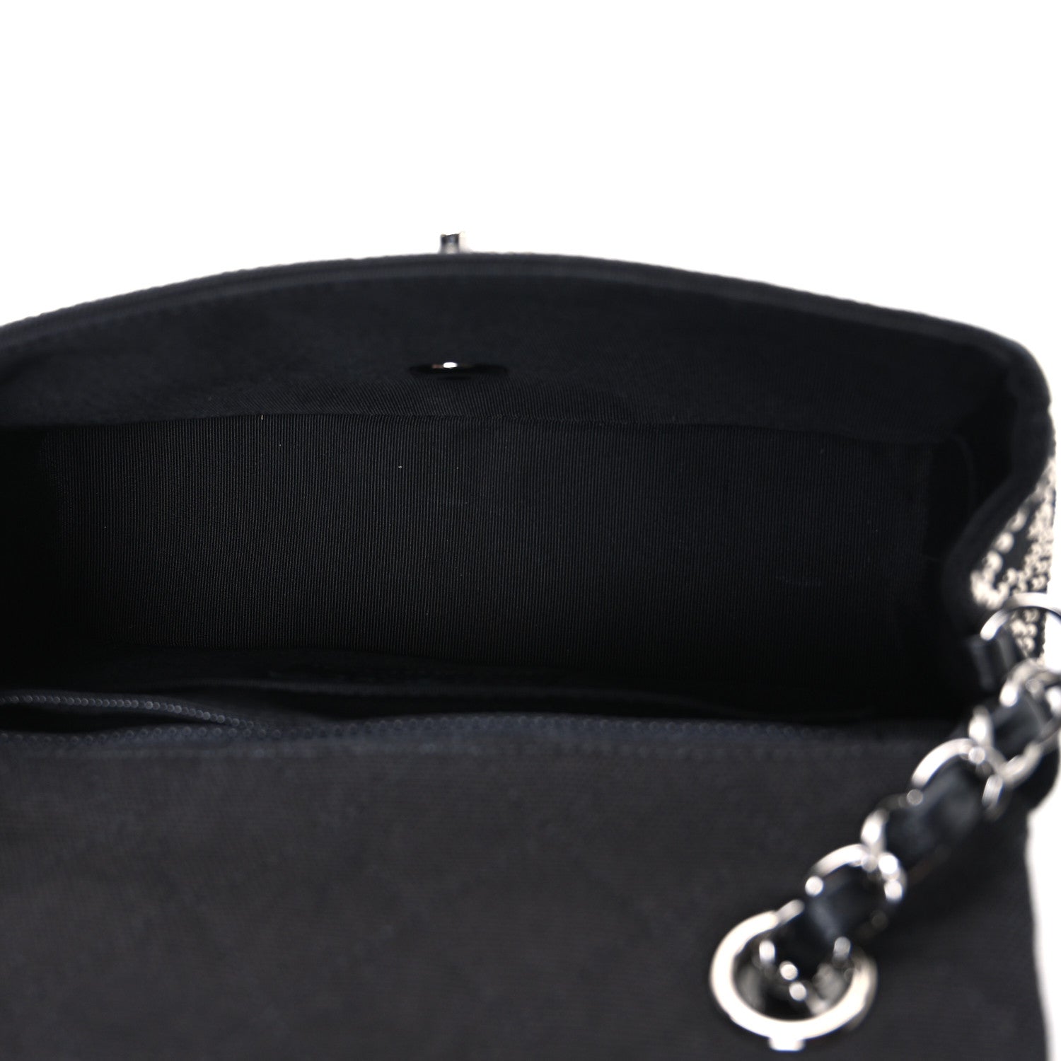 Chanel Canvas Studded Mini Rectangular Flap Black 5 of 10