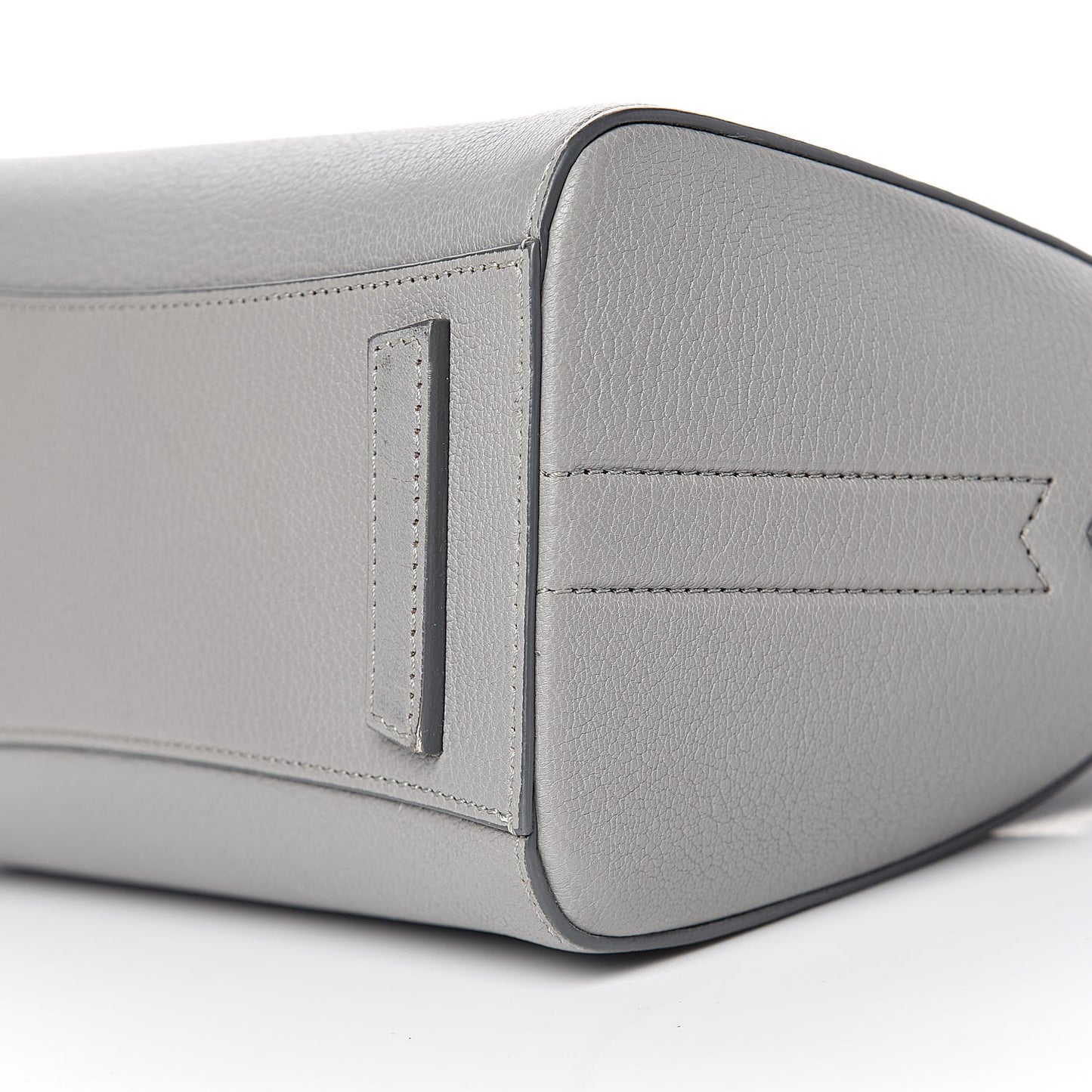 Sugar Goatskin Mini Antigona Pearl Grey