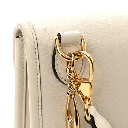 Gucci Textured Calfskin Web Small Rajah Slim Flap Shoulder Bag Mystic White 11 of 13