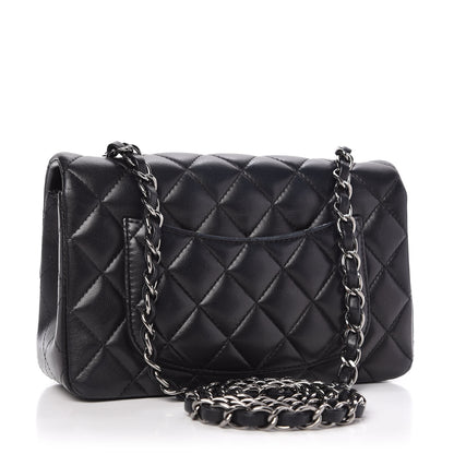 Chanel Lambskin Quilted Mini Rectangular Flap Black 3 of 11