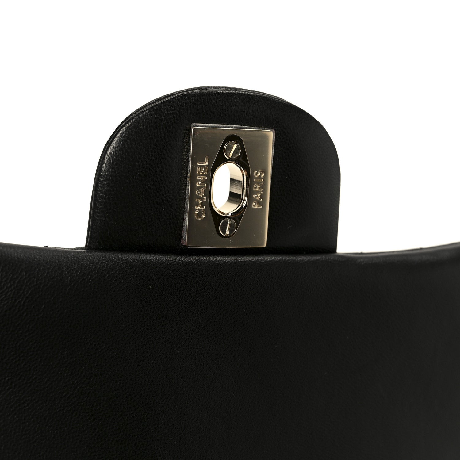 Chanel Lambskin Chevron Quilted Mini Square Flap Black 7 of 11