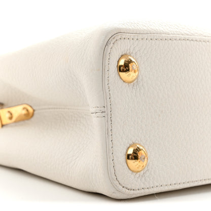 Louis Vuitton Taurillon Chain Capucines BB Gypsy Snow 8 of 12
