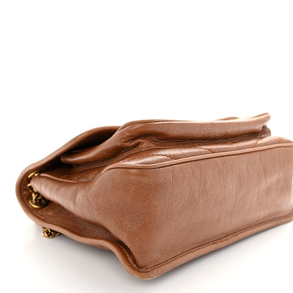 Saint Laurent Crinkled Calfskin Matelasse Monogram Medium Niki Chain Satchel Light Caramel 4 of 10