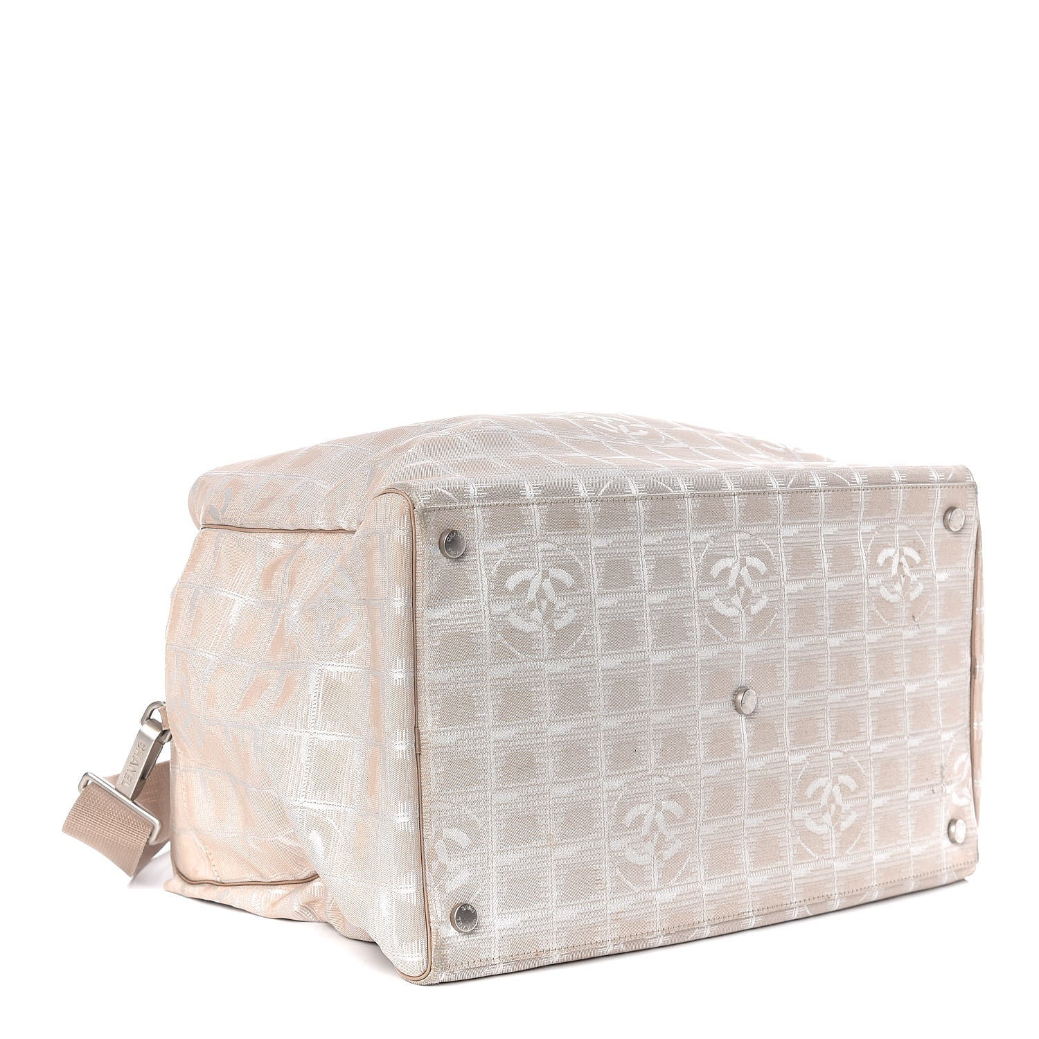 Chanel Nylon Small Travel Duffle Beige 4 of 26