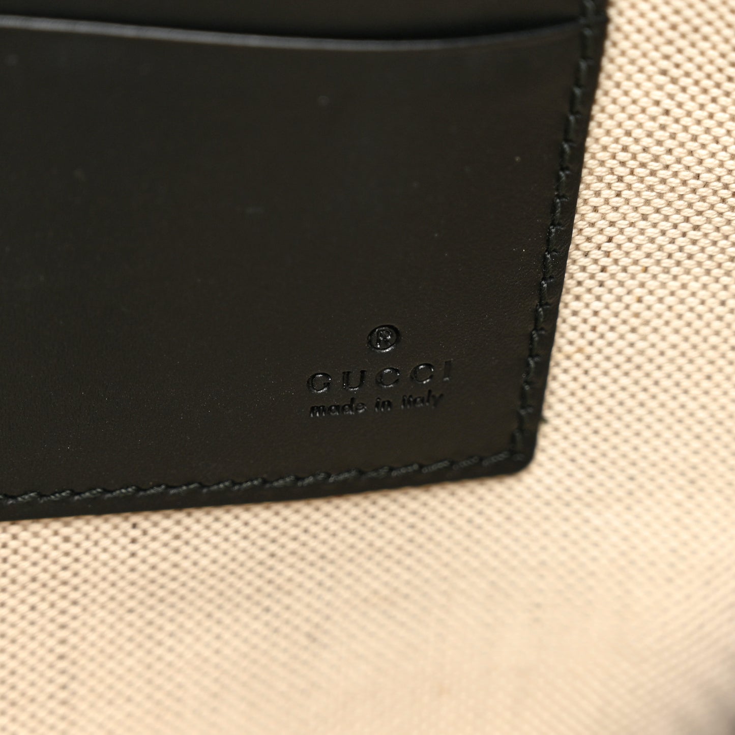 GG Supreme Monogram Blind For Love Wristlet Pouch Black