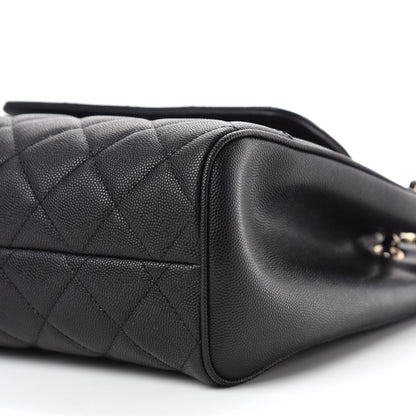 Chanel Caviar Quilted In Out Flap Shopping Tote Black 8 of 12